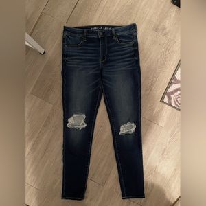 Size 12 American Eagle Distressed Next Level Stretch Jeans